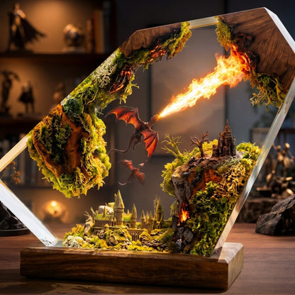 Fire Dragon Night Light - Fire Dragon sculpture