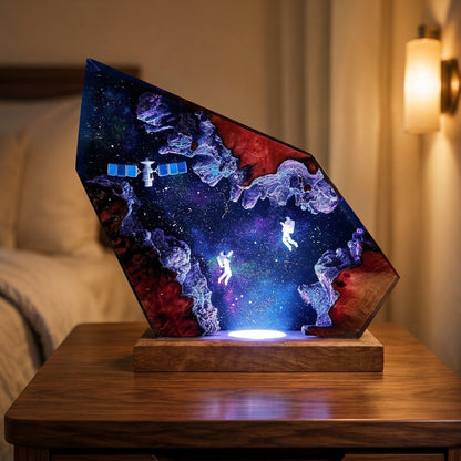 Spaceship and astronaut night light – Galaxy lamp