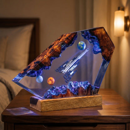 Mass Effect Inspired Resin Lamp – Legendary Starship Diorama
