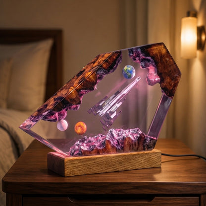 Mass Effect Inspired Resin Lamp – Legendary Starship Diorama