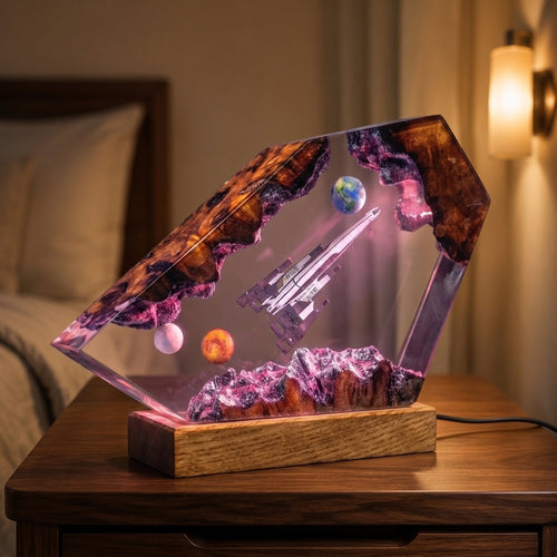 Mass Effect Inspired Resin Lamp – Legendary Starship Diorama