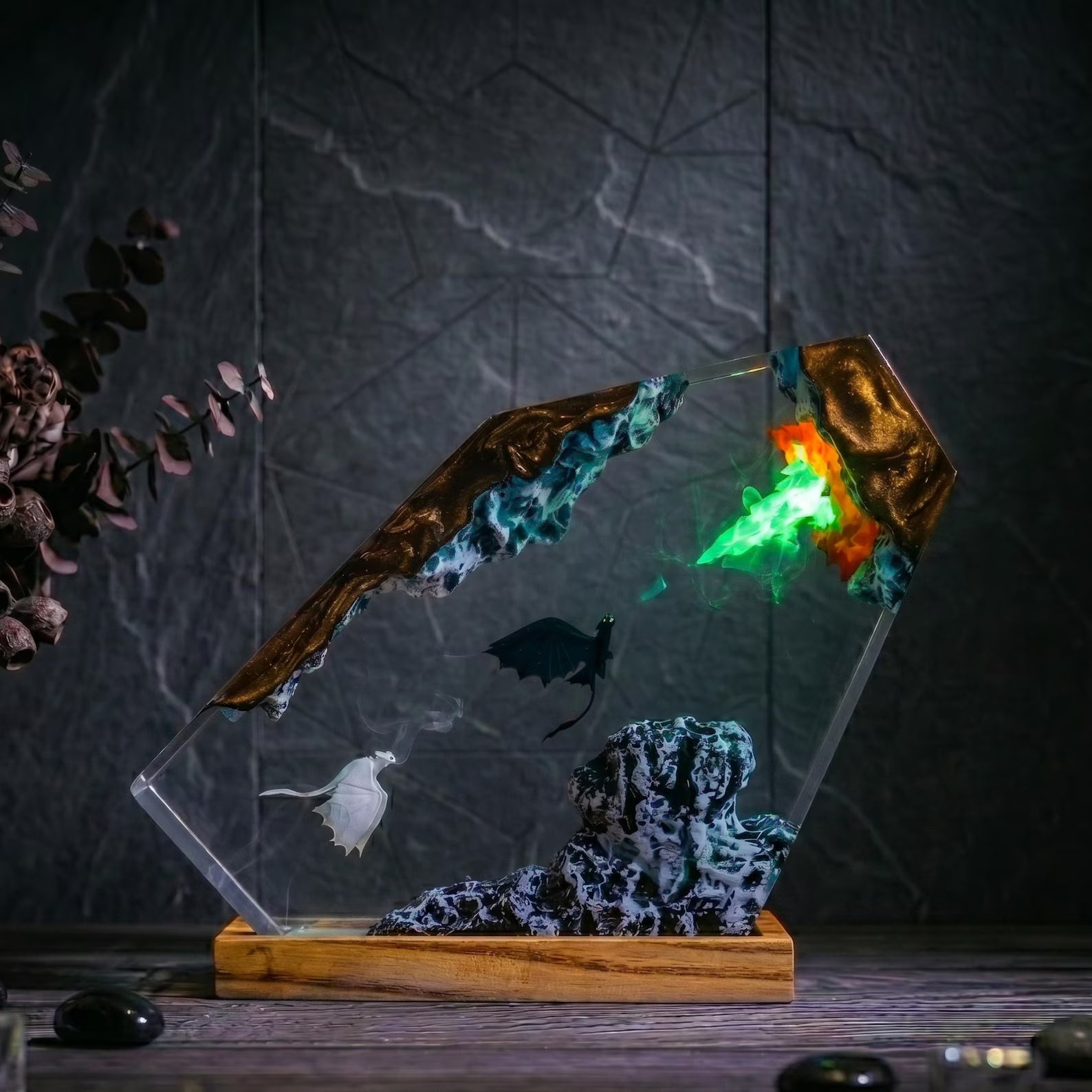 Night Fury Resin Lamp - Toothless Night Light