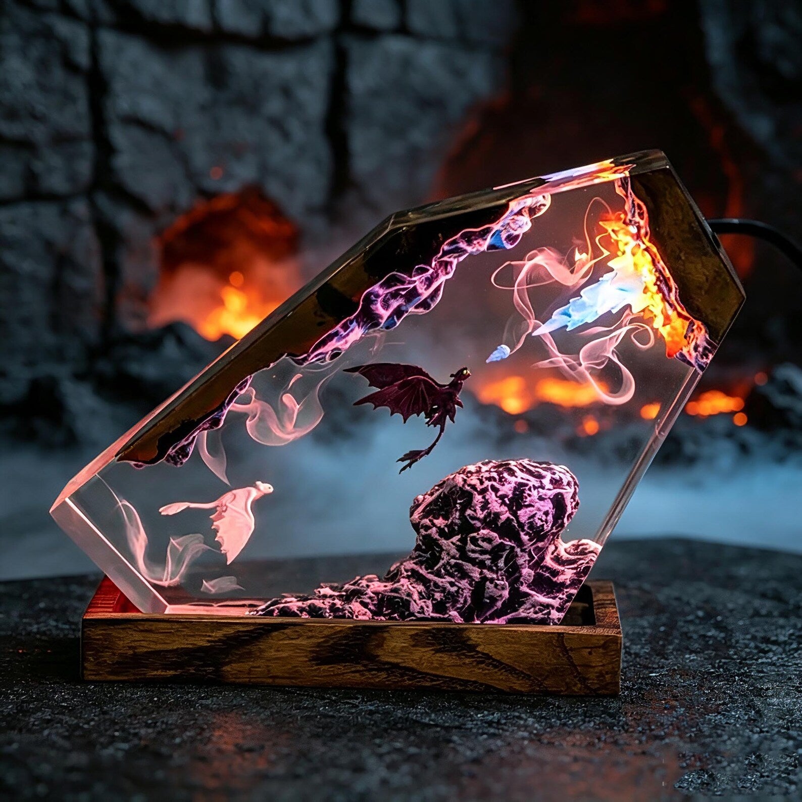 Night Fury Resin Lamp - Toothless Night Light