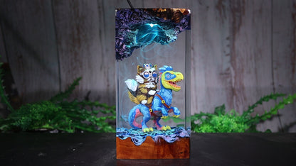 Mongo and Princess Donut from Dungeon Crawler Carl, Miniatures, Resin Figure, Bookshelf Decor and Fan Gift | Princess Posse, Resin night light